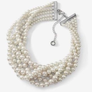 Pearl Statement Necklace - strand of pearls